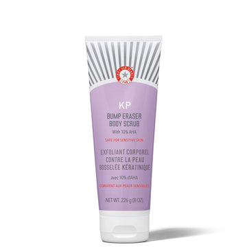 First Aid Beauty KP Bump Eraser Body Scrub with 10% AHA - Body Exfoliant for Keratosis Pilaris 8oz