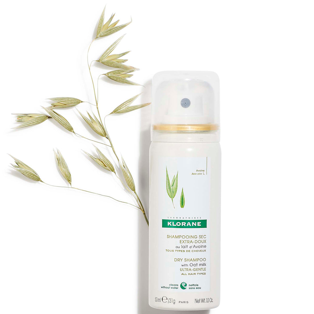 Klorane Dry Shampoo with Oat Milk - All Hair Types 1 oz.