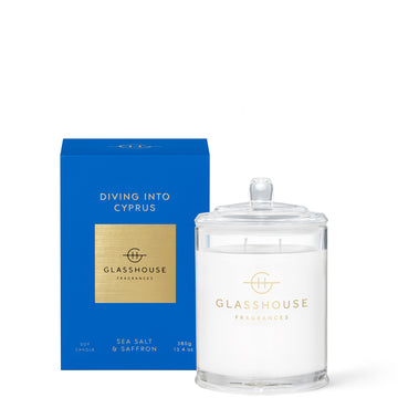 Glasshouse Fragrances Diving into Cyprus Candle 13.4 oz