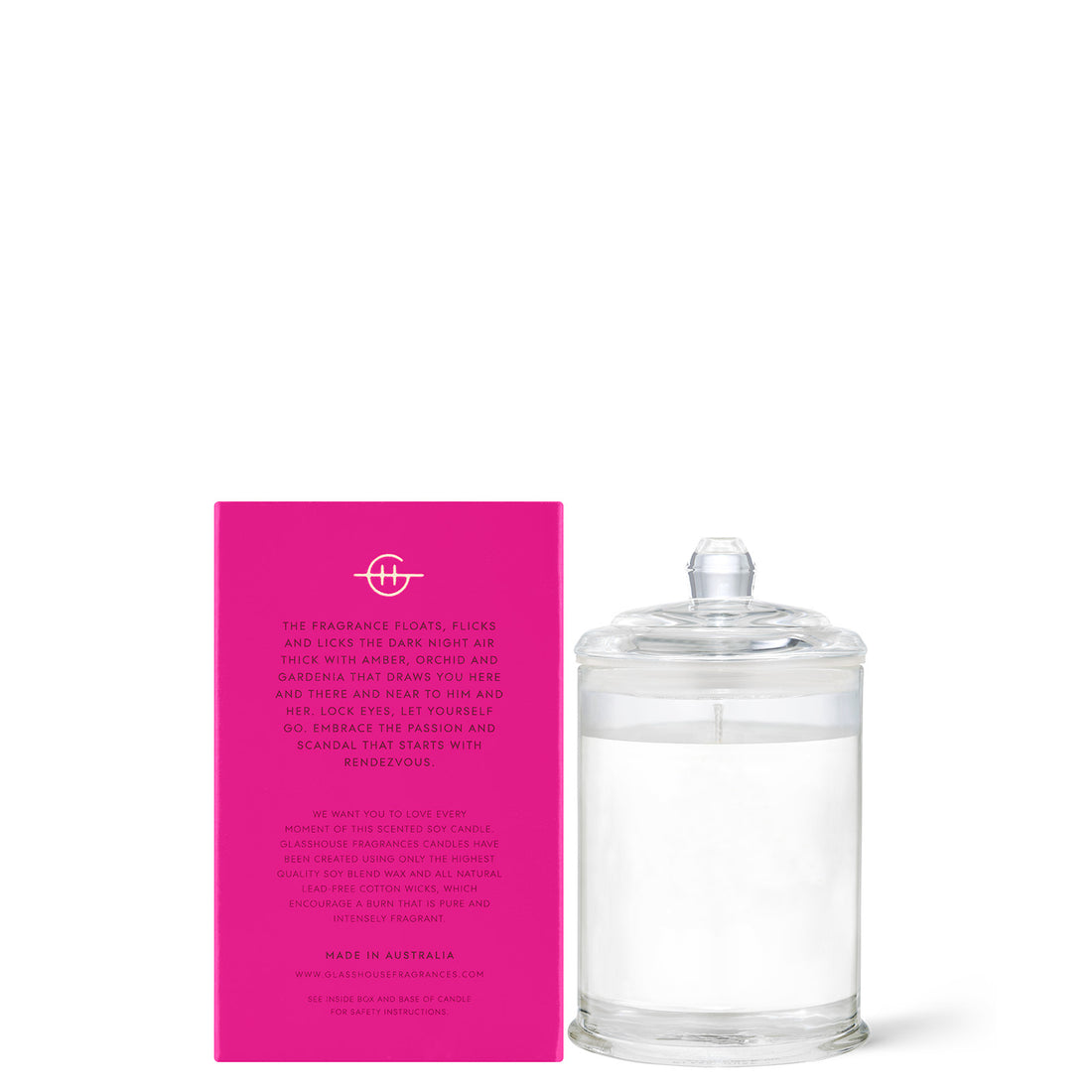 Glasshouse Fragrances Rendezvous Candle 60g