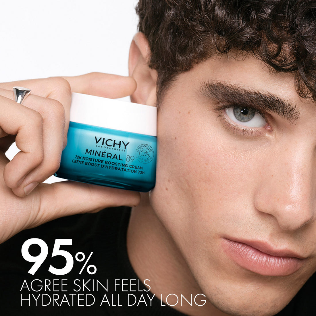 Vichy Mineral 89 Fragrance Free 72H Moisture Boosting Lightweight Cream with Hyaluronic Acid (1.69 fl. oz.)