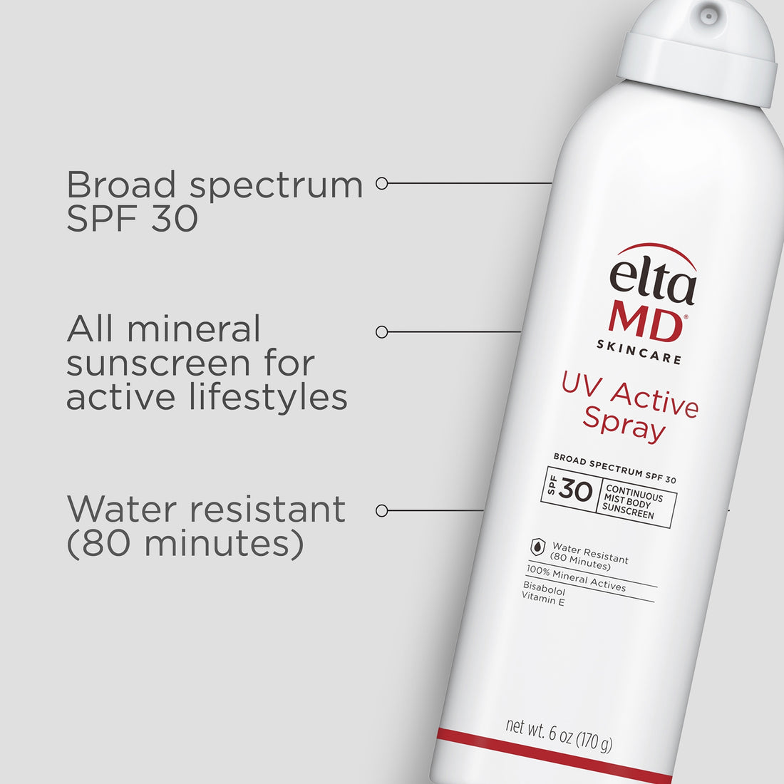 EltaMD UV Active Spray Broad Spectrum SPF 30 (6 oz.)