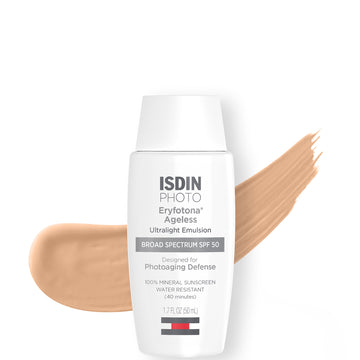 ISDIN Eryfotona Ageless Mineral Broad-Spectrum Tinted Face Sunscreen SPF 50 (1.7 fl. Oz)