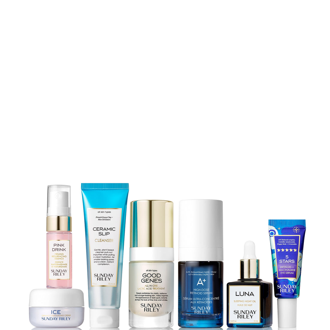 Sunday Riley Go to Bed with Me Complete Anti-Ageing Evening Skincare Set