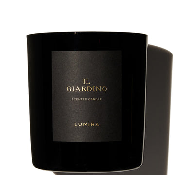 LUMIRA Il Giardino Black Candle 10.5 oz