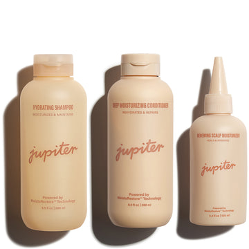 Jupiter Hydrating Shampoo Deep Moisturising Conditioner and Scalp Moisturiser Bundle (Worth $97)