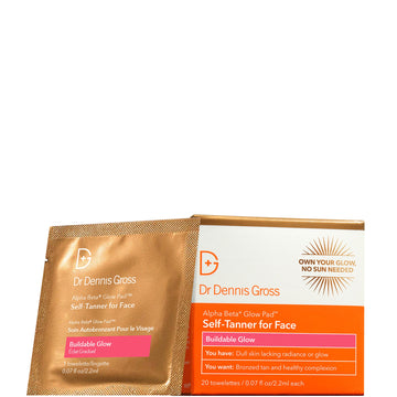 Dr Dennis Gross Skincare Alpha Beta Glow Pad Self-Tanner for Face (20 Pack)
