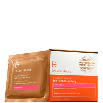 Dr Dennis Gross Skincare Alpha Beta Glow Pad Self-Tanner for Body (8 Pack)