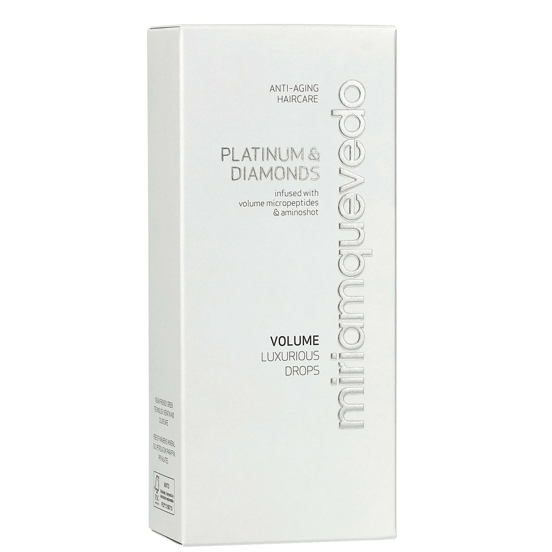 Miriam Quevedo Platinum & Diamonds Volume Luxurious Drops, US NET 5.07 FL. OZ.