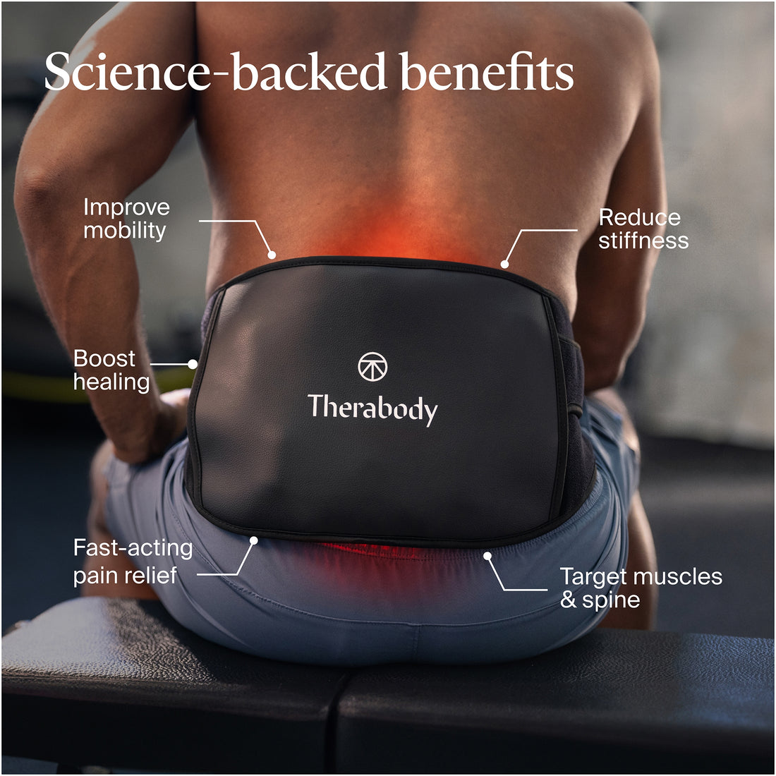ThermBack Heat, Vibration & LED Wrap for Back Pain