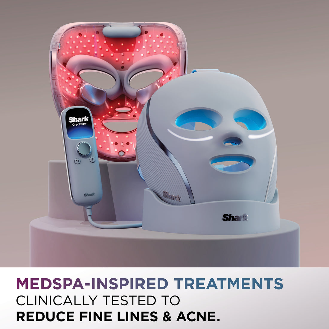 Shark Beauty CryoGlow Under- Eye Cooling + LED Anti-Aging & Skin Clearing Face Mask