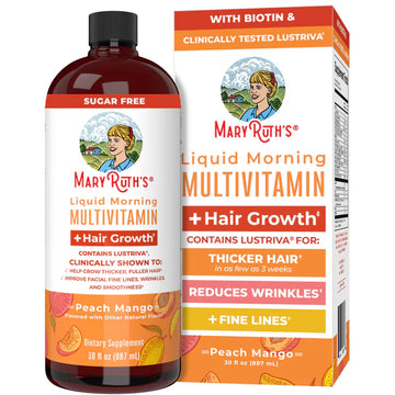Liquid Morning Multivitamin + Hair Growth, MaryRuth Organic