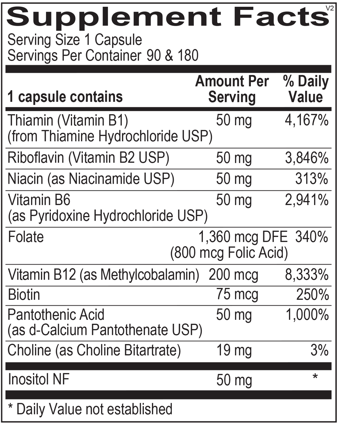 Ortho B Complex DIETARY SUPPLEMENT