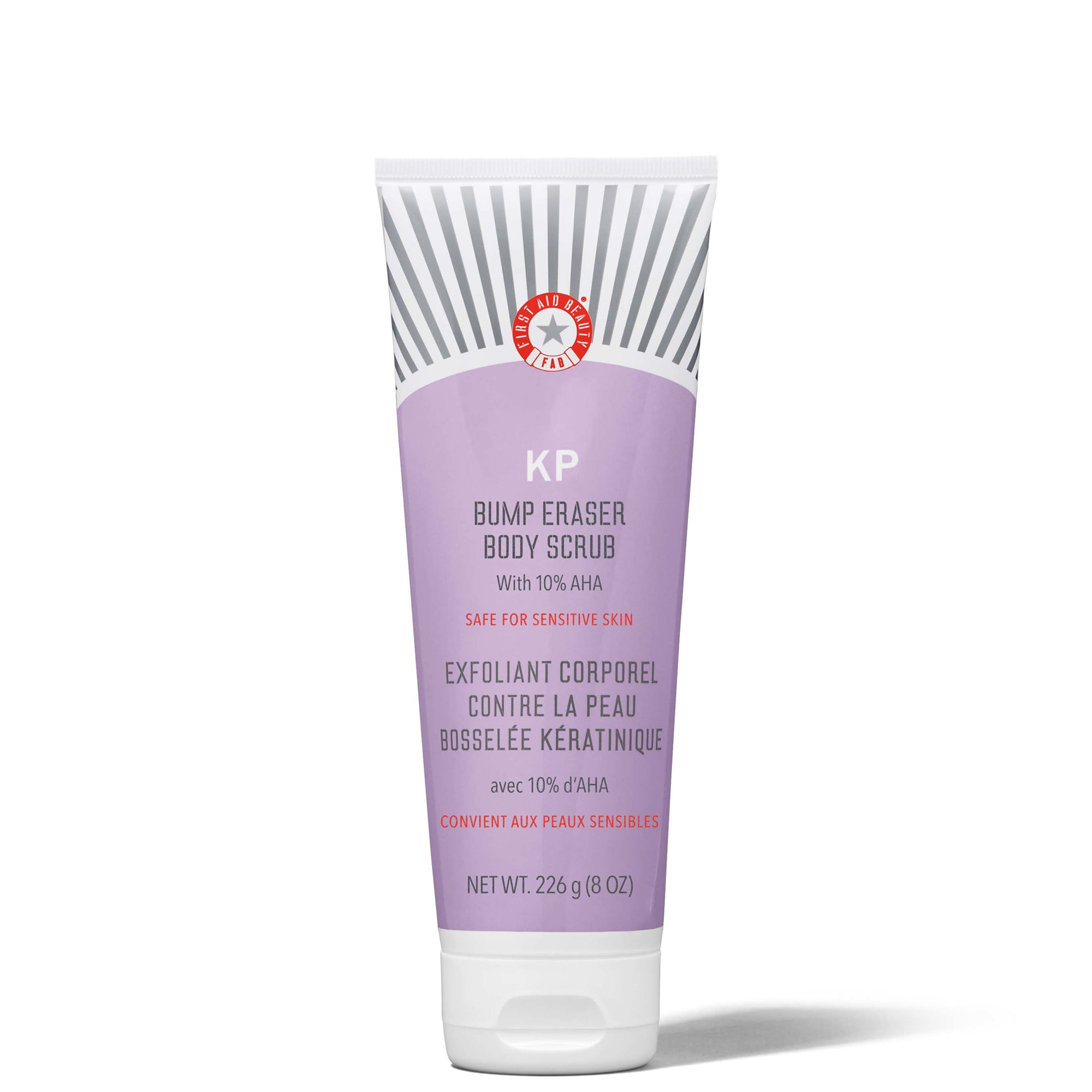 First Aid Beauty KP Bump Eraser Body Scrub with 10% AHA - Body Exfoliant for Keratosis Pilaris 8oz