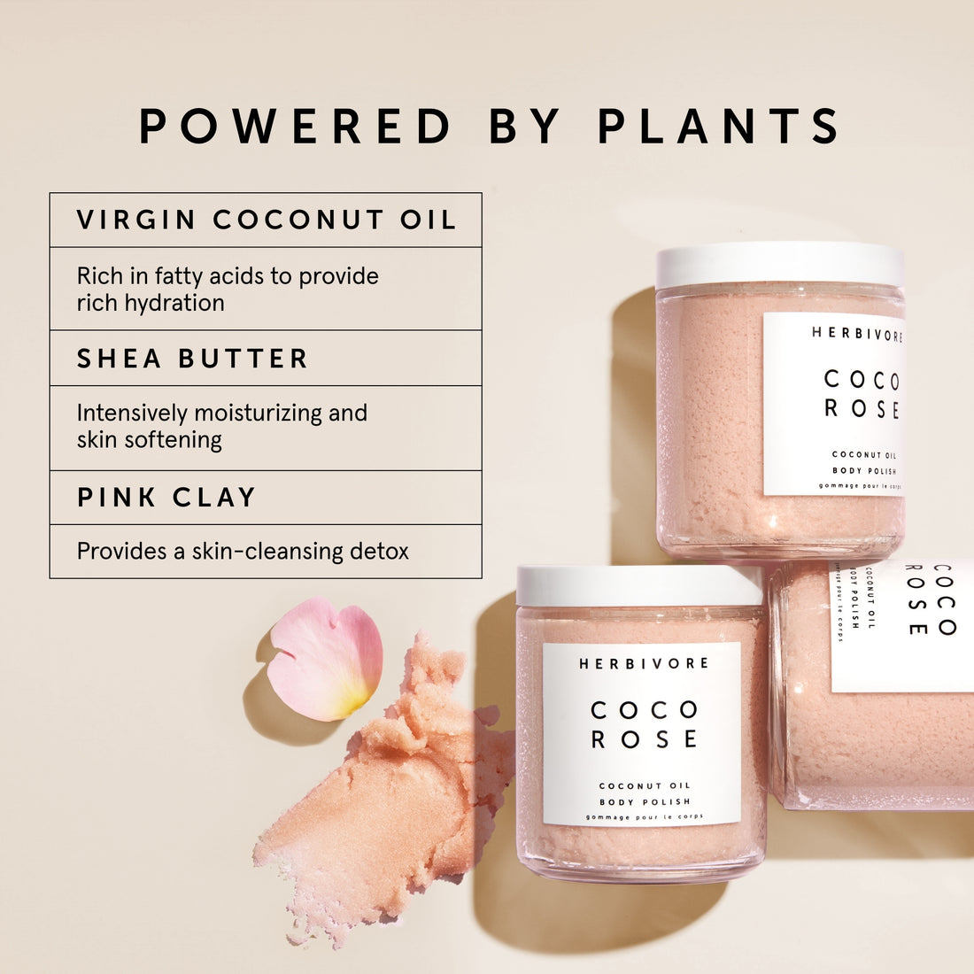 Herbivore Botanicals Coco Rose Coconut Oil Body Polish (8 oz.)