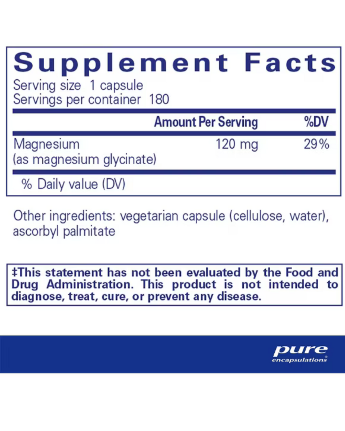 Magnesium (Glycinate), Pure Encapsulations