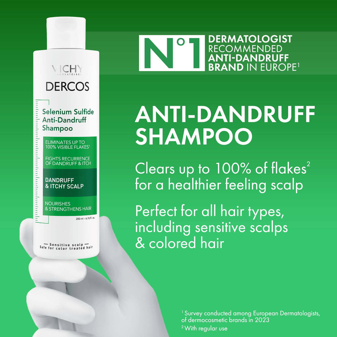 Dercos Selenium Sulfide Anti-Dandruff Shampoo (Various Sizes)