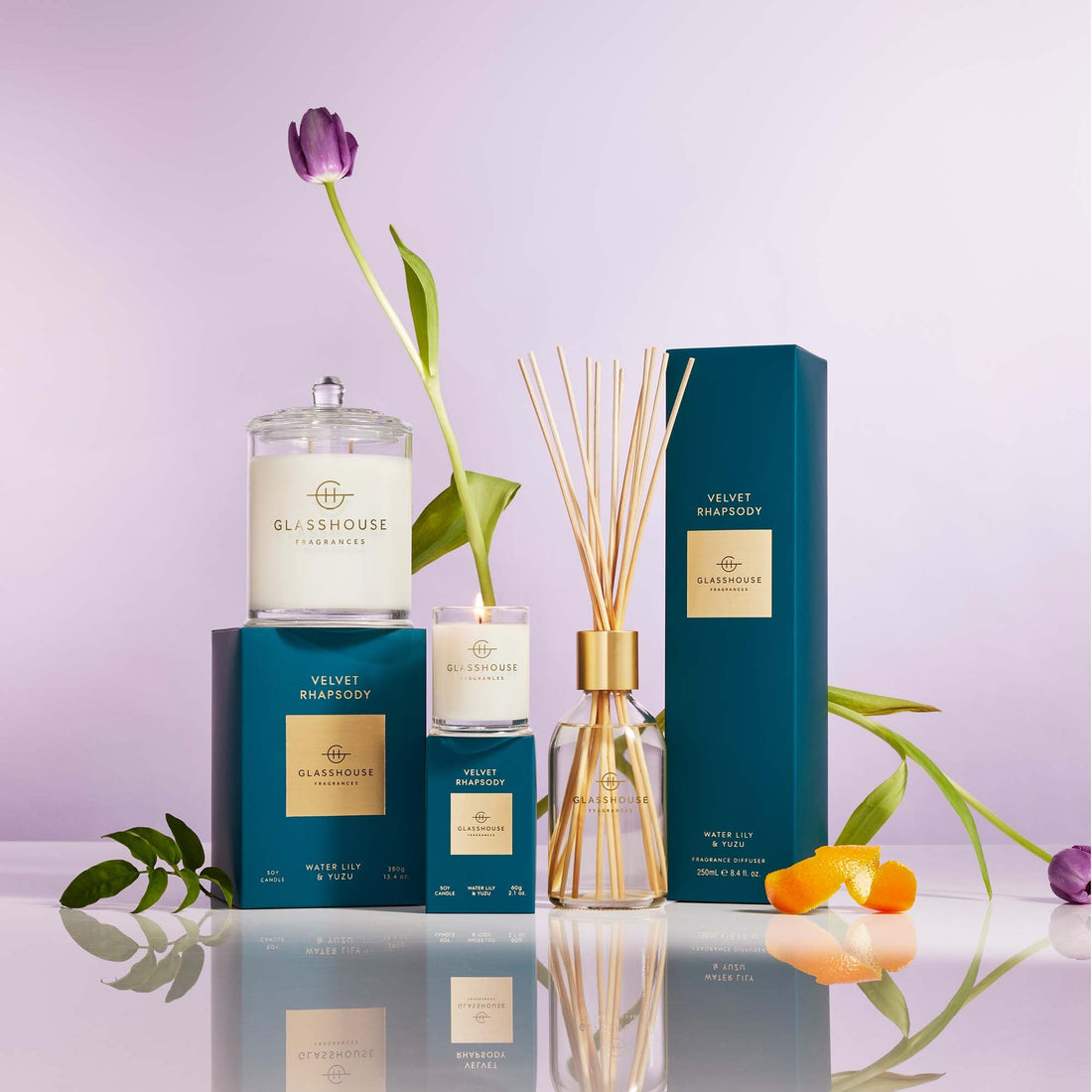Glasshouse Fragrances Velvet Rhapsody 8.4 fl. oz. Fragrance Diffuser