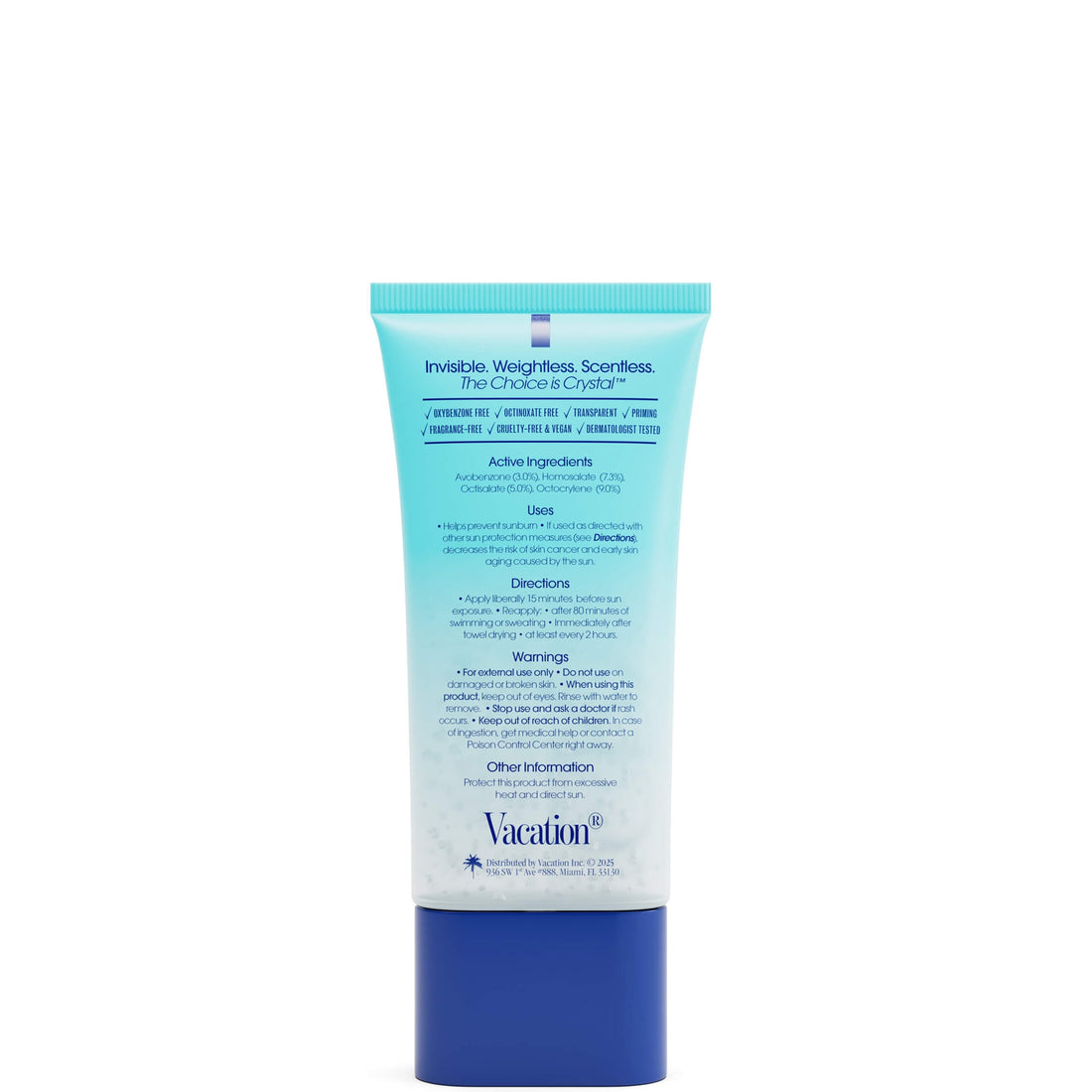 Vacation Crystal SPF 50 Invisible Face Gel 50ml