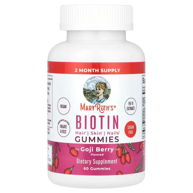 Biotin Gummies, Goji Berry, MaryRuth Organics