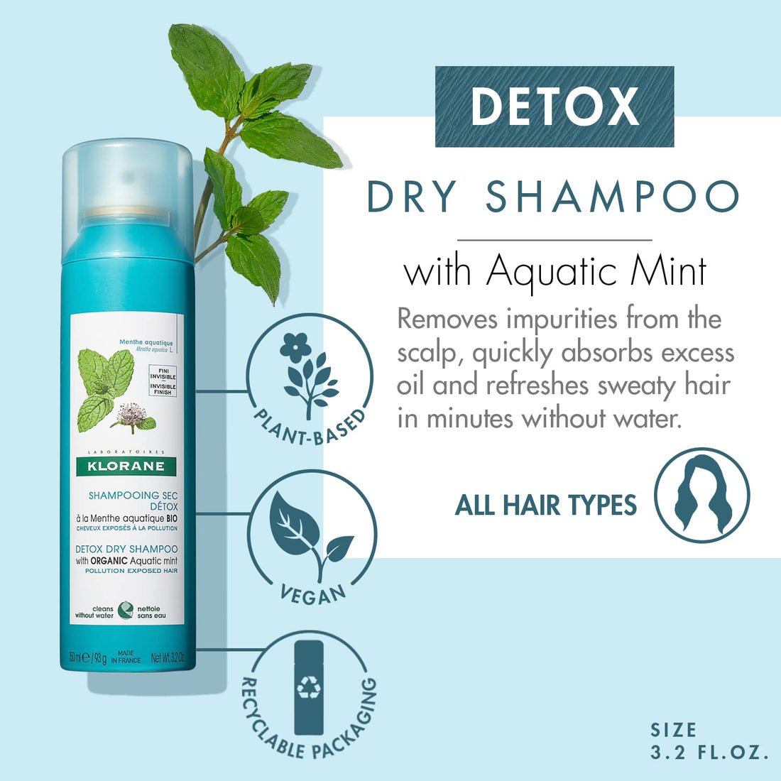 PURIFYING DRY SHAMPOO with Aquatic Mint