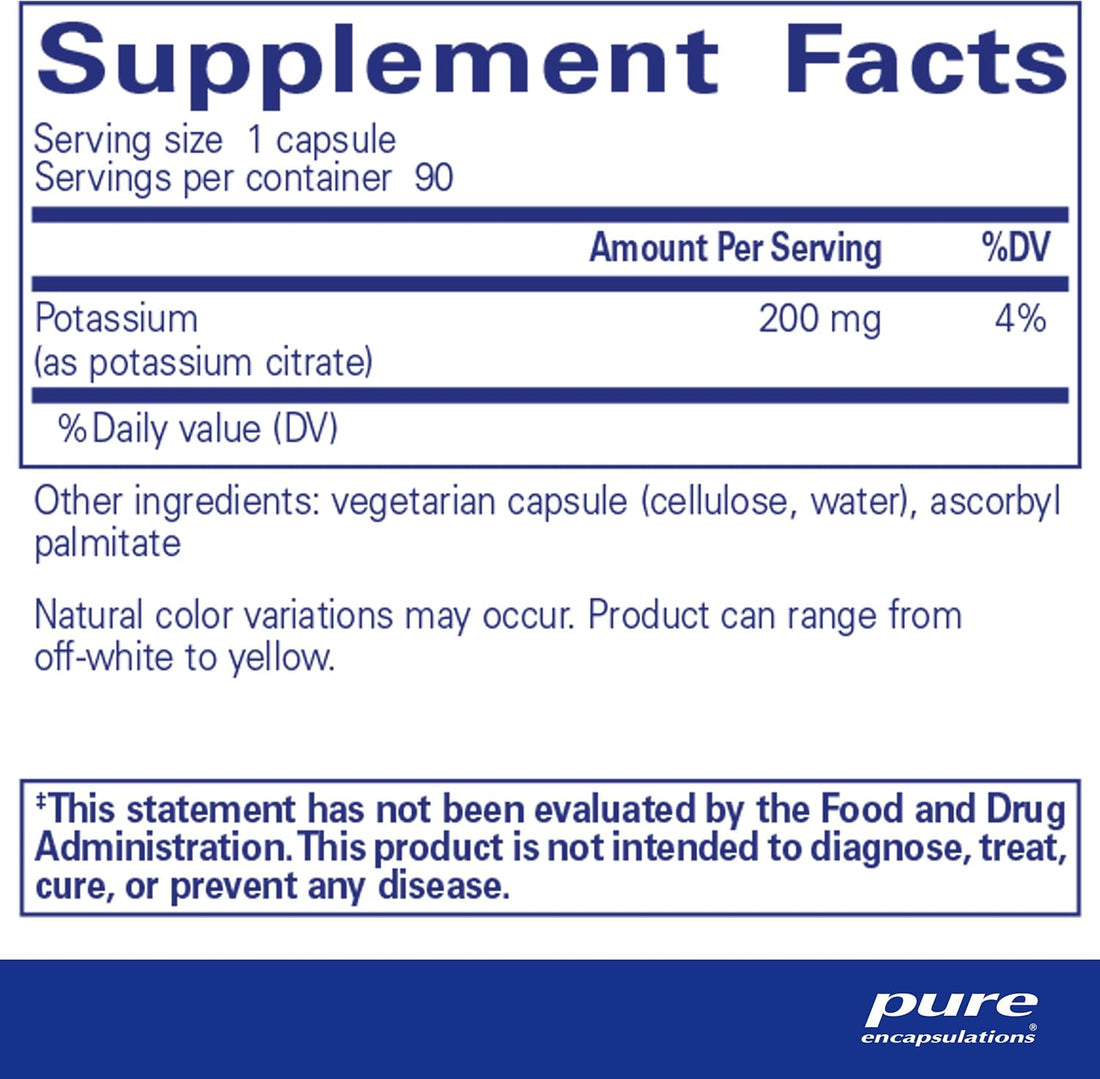 Potassium (citrate) Dietary Supplement