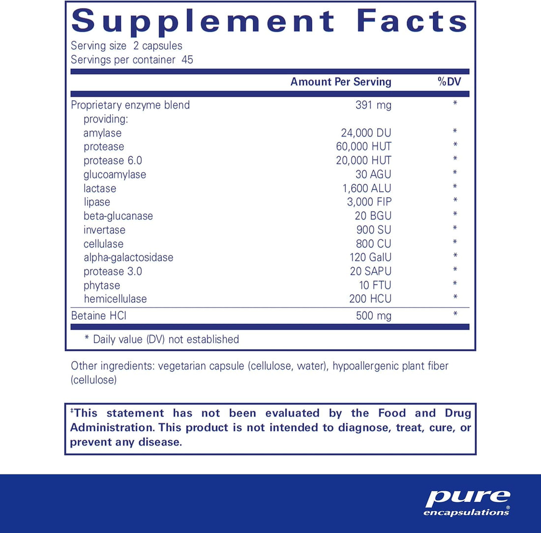 Digestive Enzymes Ultra with Betaine HCI Dietary Supplement