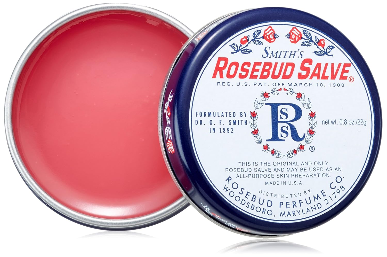 SMITH'S ROSEBUD SALVE TIN