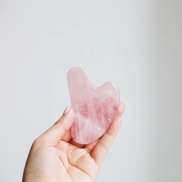 The Rose Quartz Gua Sha Facial Lifting Tool