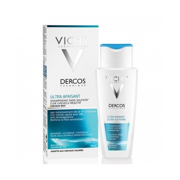 DERCOS TECHNIQUE ULTRA SOOTHING SULFATE-FREE SHAMPOO-DRY HAIR